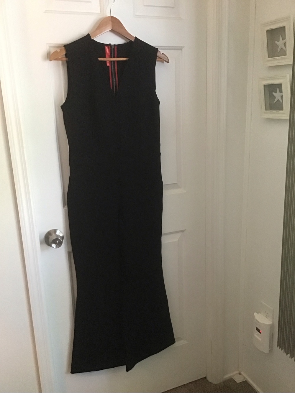 SPANX NWT Wide Leg Sleeveless Perfect Jumpsuit Black MEDIUM Sculpting Stretch
